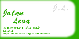 jolan leva business card